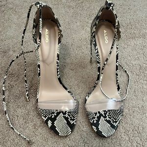 Aldo sandals with matching clutch